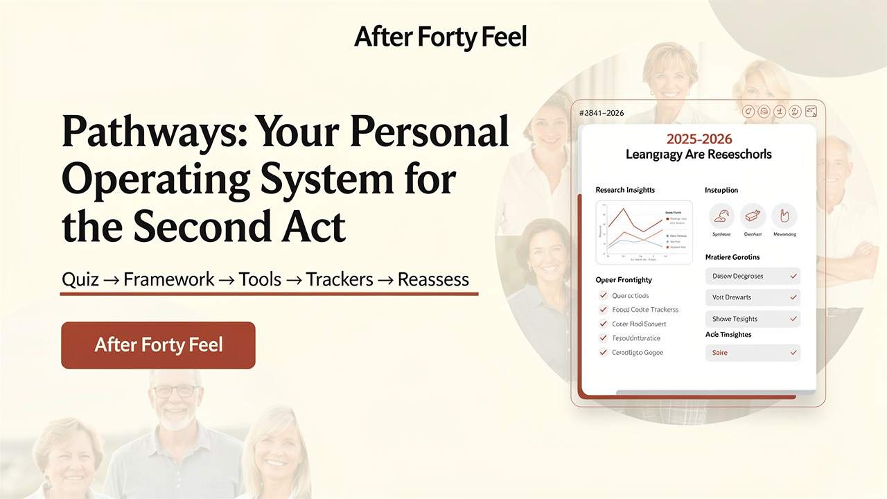 After Forty Feel Pathways: Your Personal Operating System for the Second Act - campaign banner
