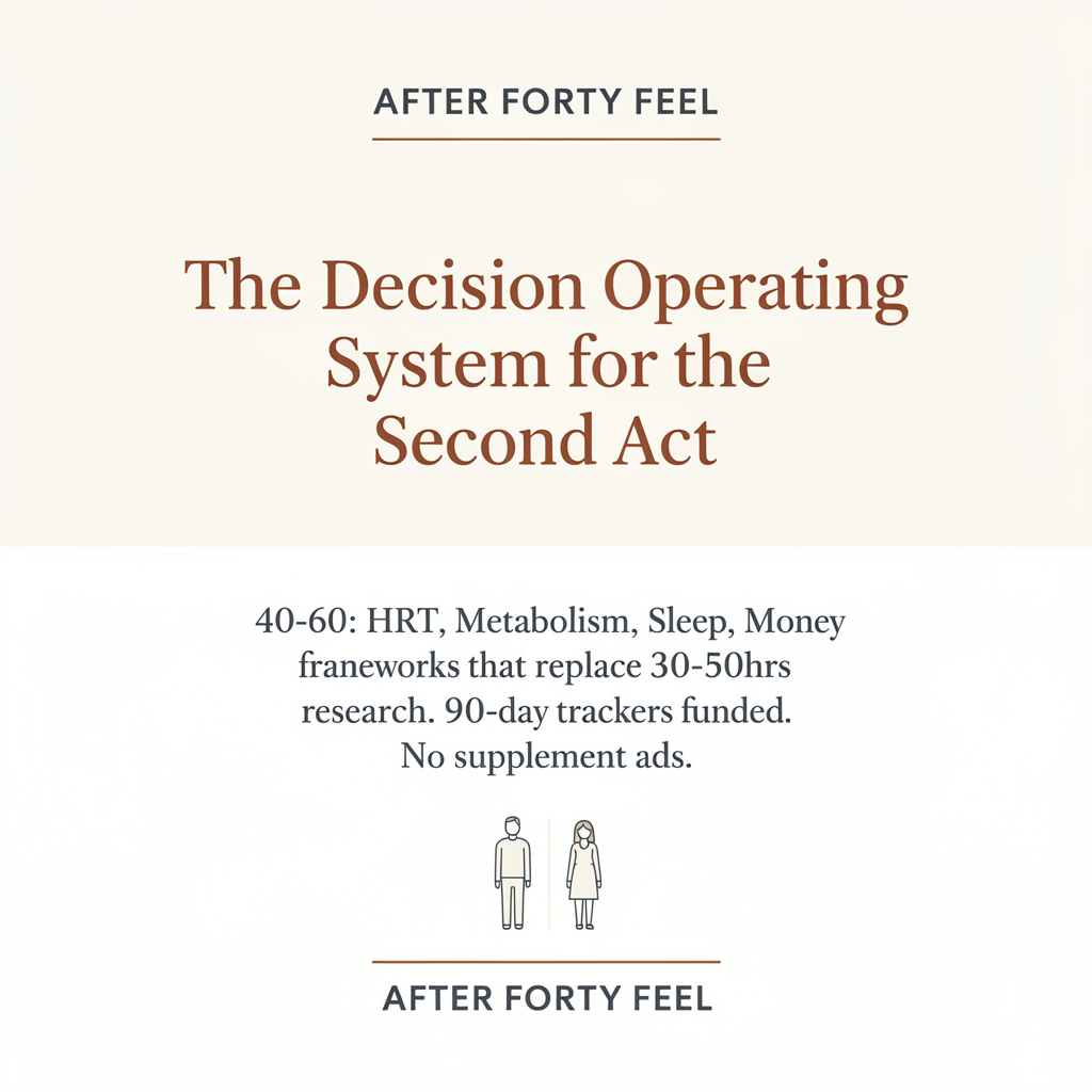 After Forty Feel - The Decision Operating System for the Second Act social graphic